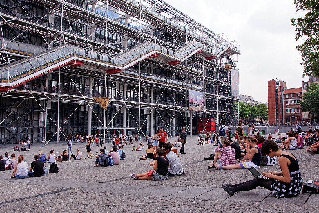 Centre Georges Pompidou, Beaubourg, Paris, Frankreich, Europa