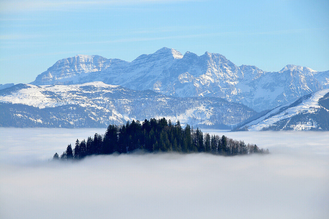 Wandberg over Kaiserwinkl, Winter in Tyrol, Austria