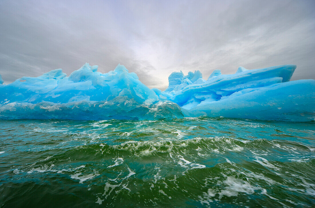 Iceberg floating at sea, western Antarctica