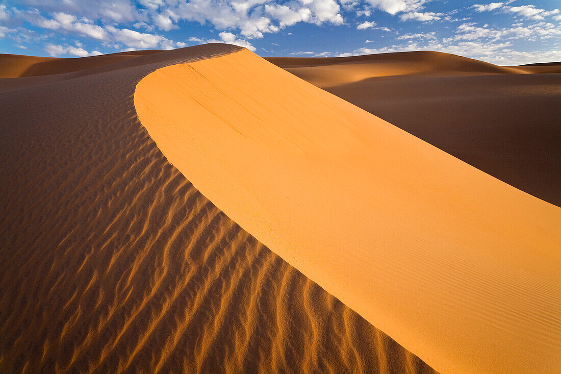 Sand dunes in desert landscape, Libya