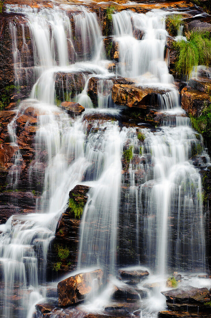 Waterfall, Cerrado ecosystem, Chapada dos Veadeiros National Park, Goias State, Brazil