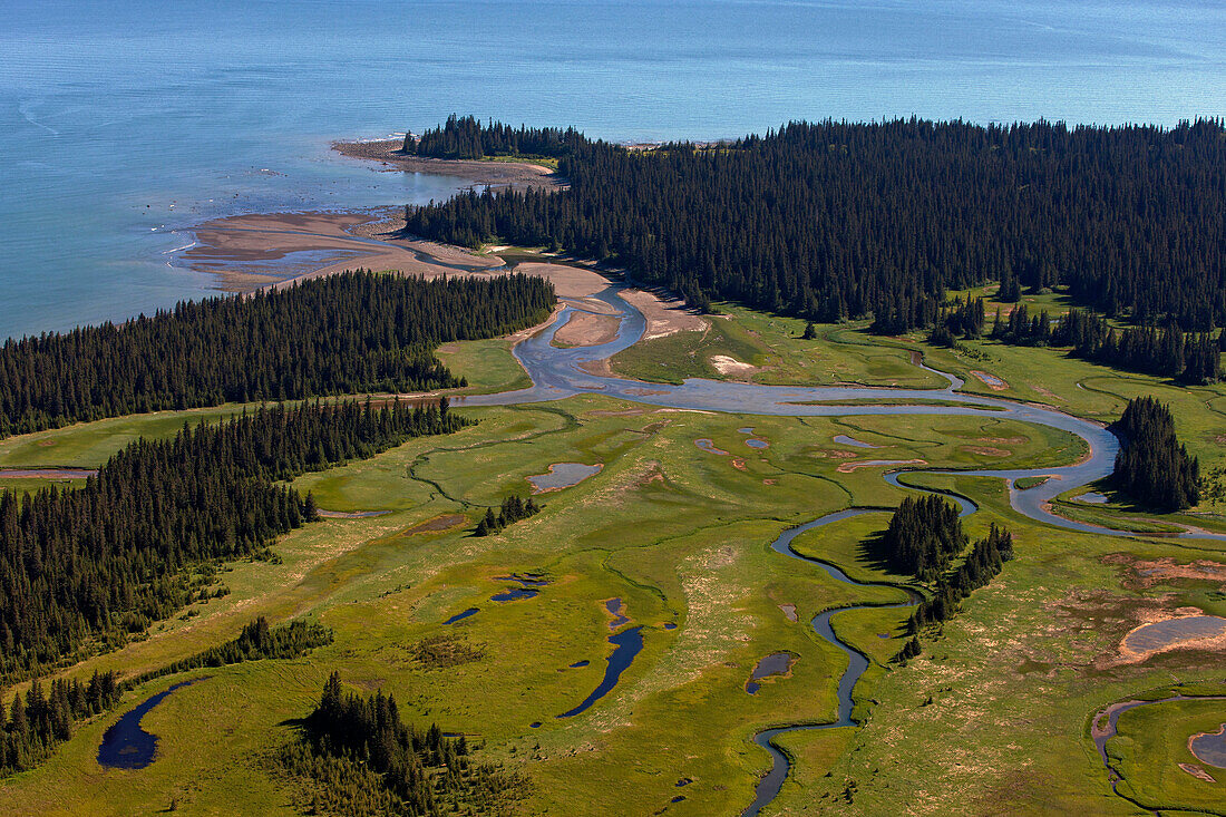 River delta, Lake Clark National Park, Alaska