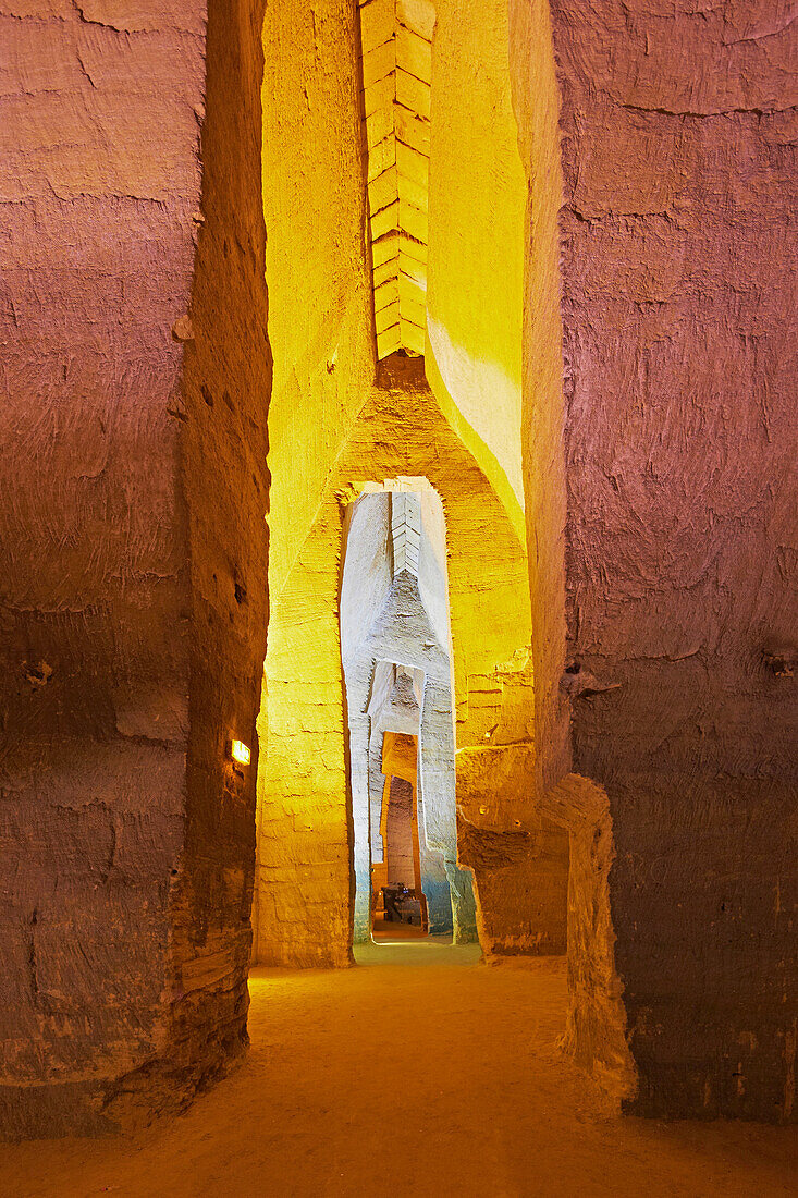 Les Cathedrales Troglos des Perrieres, Doue-la-Fontaine, Dept. Maine-et-Loire, Region Pays de la Loire, France, Europe