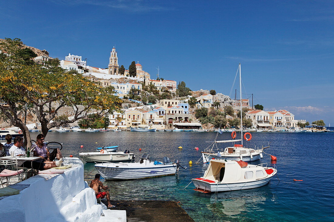 Stadtteil Angelidi, Symi Stadt, Symi, Dodekanes, Südliche Ägäis, Griechenland