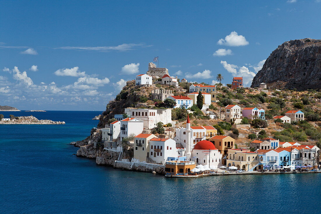 Hafen mit Blick auf Kastelorizo, Dodekanes, Südliche Ägäis, Griechenland