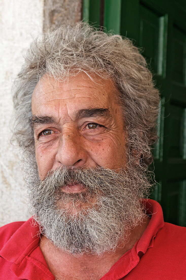 Portrait of an old Symiote, Symi, Dodecanese, South Aegean, Greece