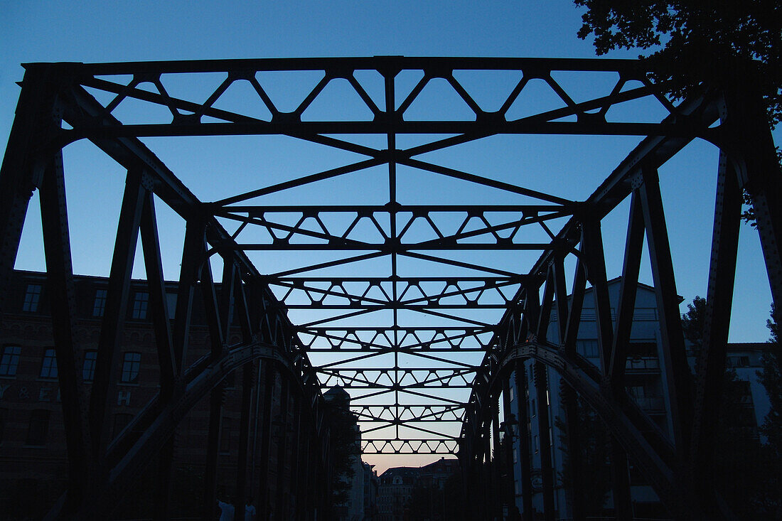 Könneritz Bridge,  Leipzig, Saxony, Germany