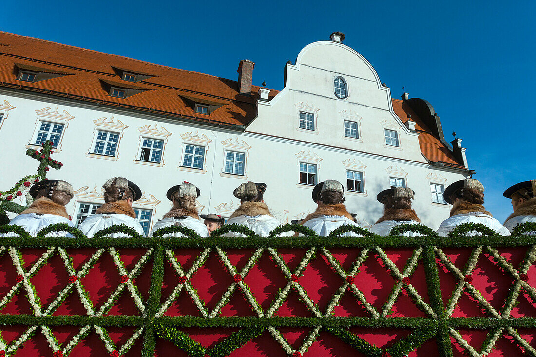 Procession to honour St. Leonard, Benediktbeuern, Bad Toelz, Wolfratshausen, Upper Bavaria, Bavaria, Germany