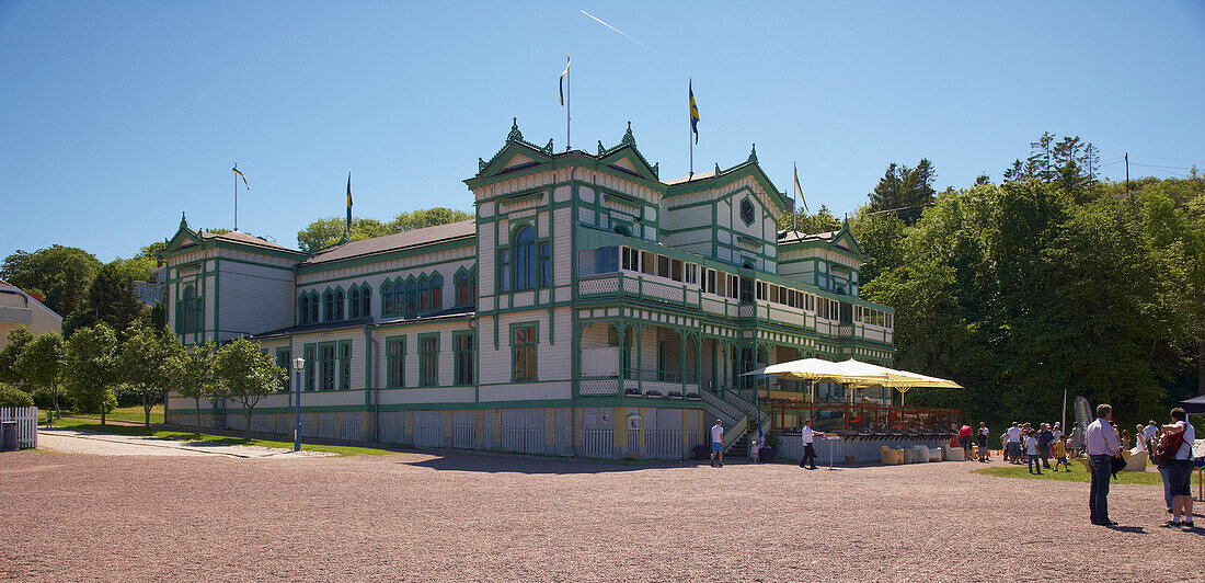 Altes Holzhaus in Marstrand, Insel Istön, Provinz Bohuslaen, Westküste, Schweden, Europa