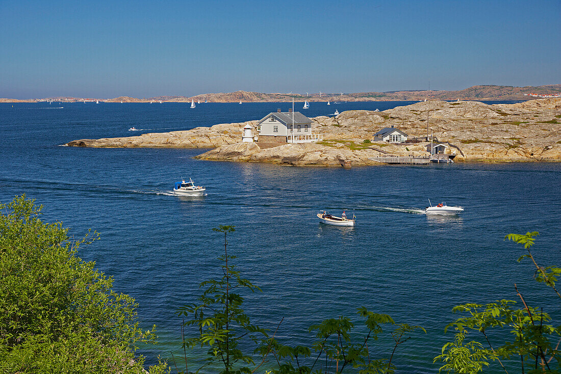 Schärenküste und Boote bei Marstrand, Provinz Bohuslaen, Westküste, Schweden, Europa