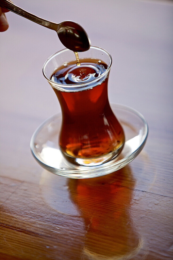 A glass of tea, Antalya, Turkey