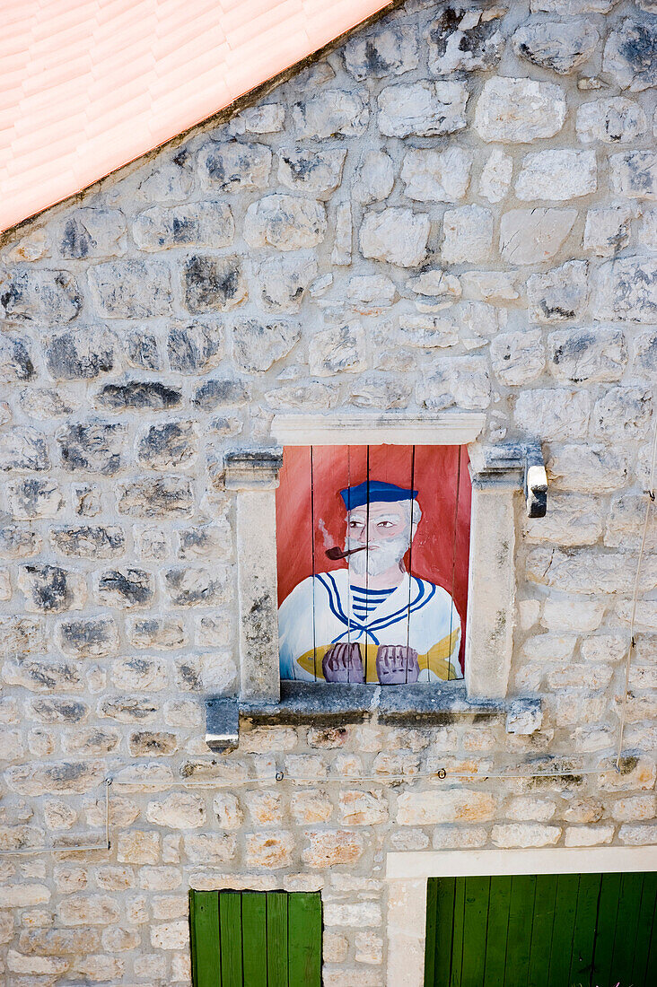 House wall, Elaphites, Dubrovnik-Neretva, Croatia