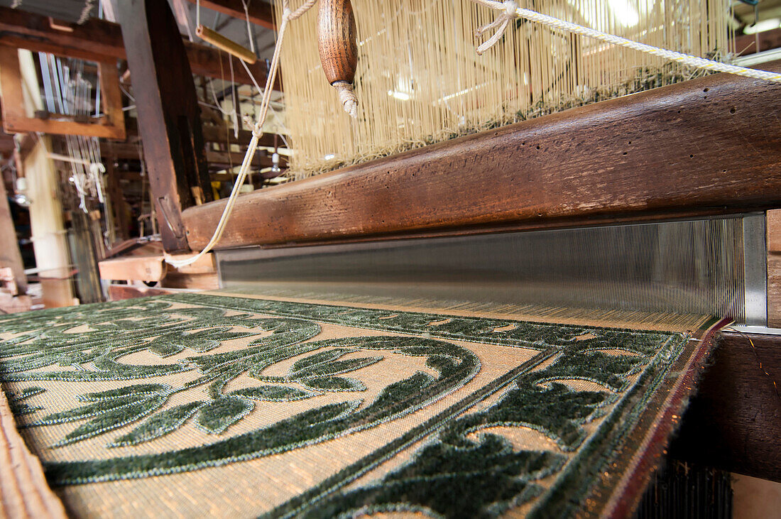 Loom, traditional brocade weaving, Venice, Veneto, Italy