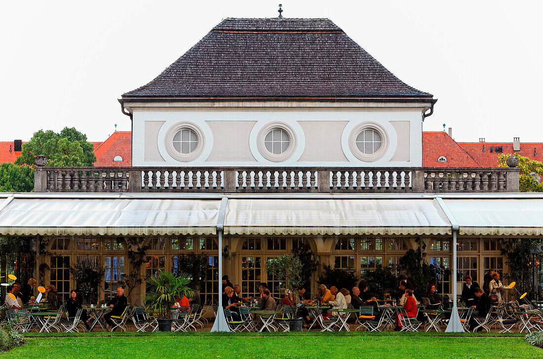 Cafe in the Botanical Garden, Munich, Upper Bavaria, Bavaria, Germany