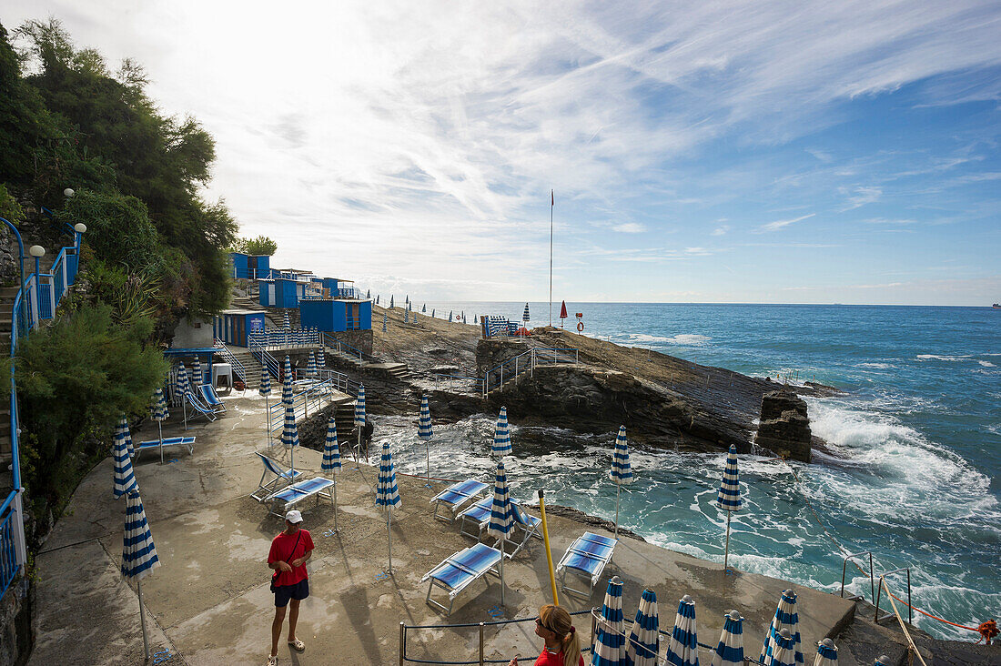 Bagni Scogliera, Nervi, Genoa, Liguria, Italia