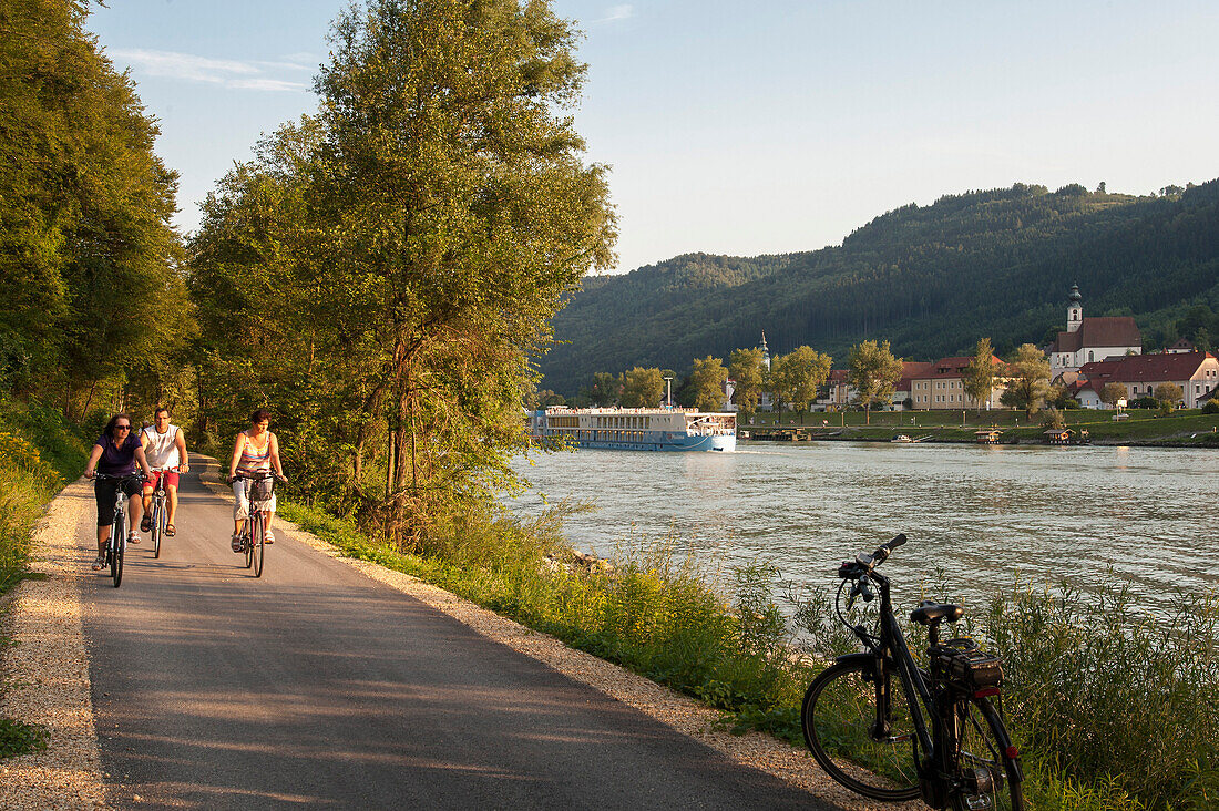 Radweg an der Donau, Engelhartszell, Oberösterreich, Österreich