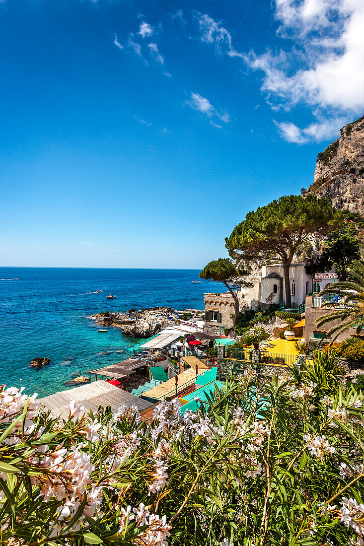 Swimming pool at Marina Piccola, Capri, Bay of Naples, Campania, Italy