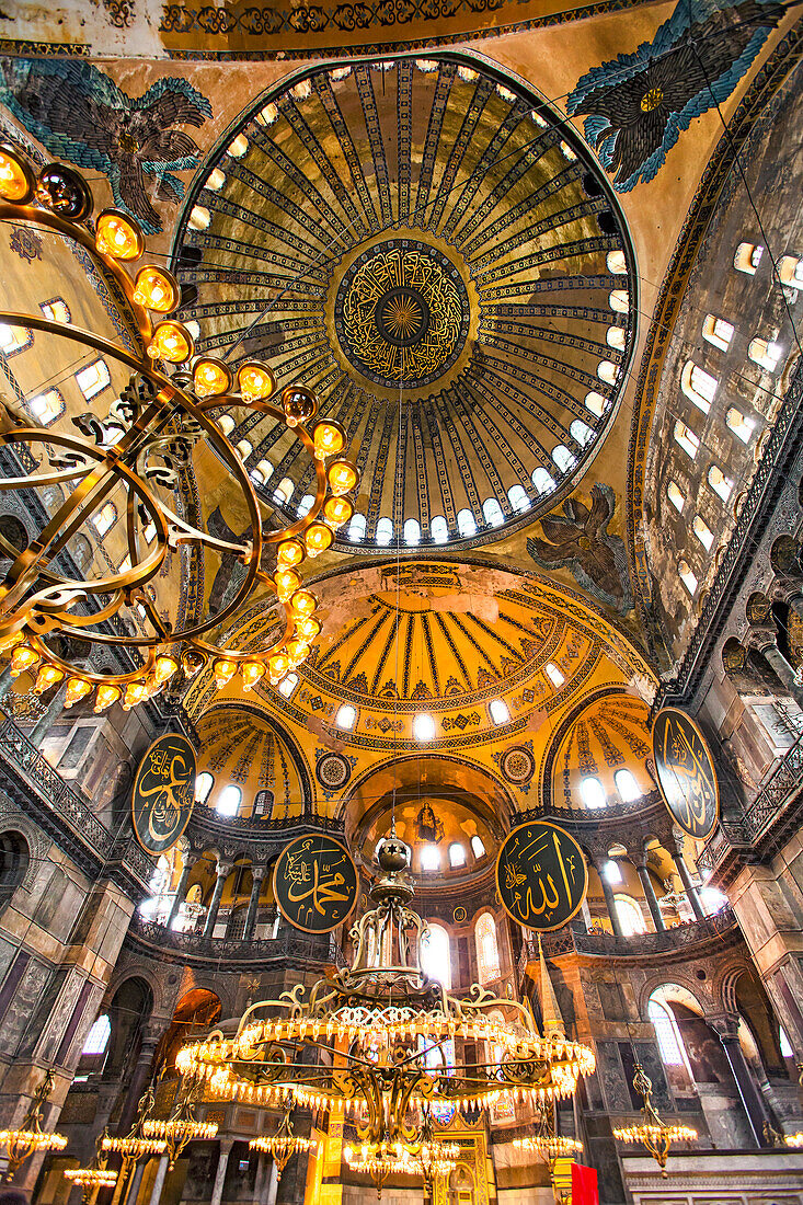 Deckengewölbe der Hagia Sophia, Istanbul, Türkei