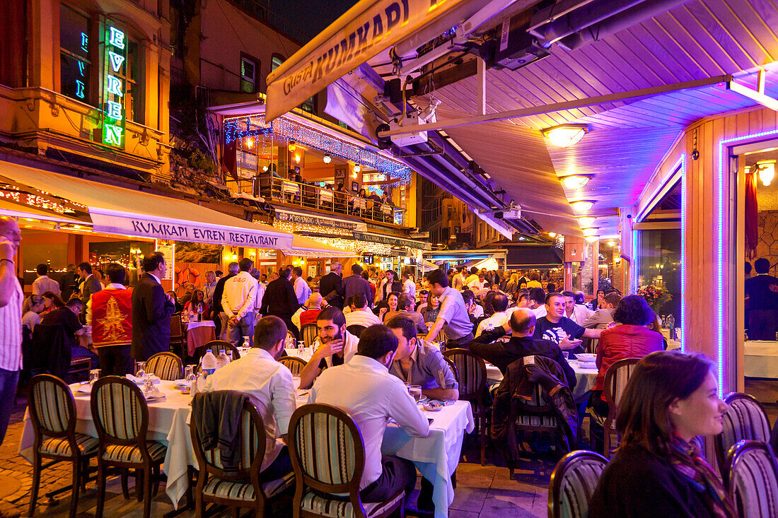 Typical restaurants in the Kumkapi quarter, Istanbul, Turkey