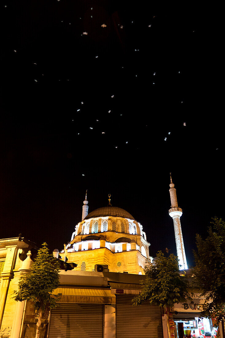 Night view of Laleli Cami Mosque, Istanbul, Turkey