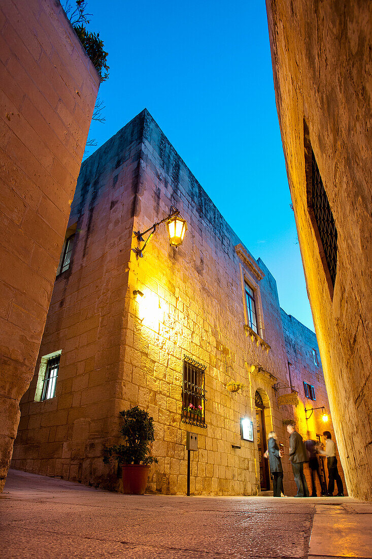 Small road in the evening light, Mdina, Malta