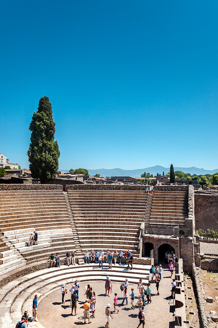 Amphitheatre, Pompeii Archaeological Site (UNESCO Site), Naples, Bay of Naples, Campania, Italy