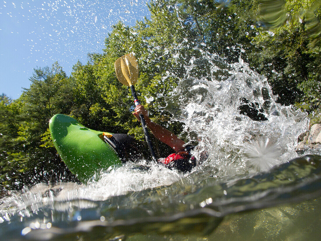 kayak action at Wilson's Creek, Lenoir NC, Colletsville, NC