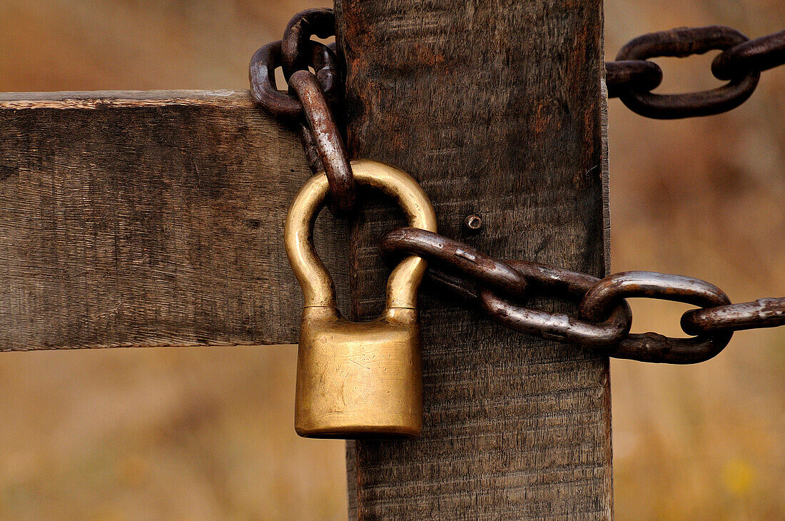 gate lock, Patagonia, Argentina