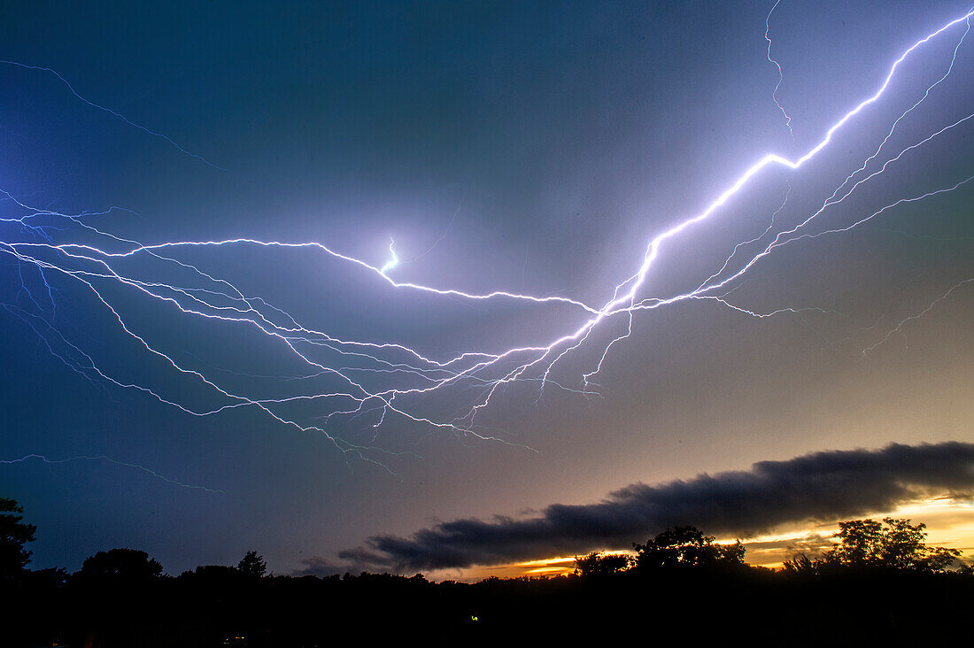 Lightening storms in Texas., Austin, Texas, USA