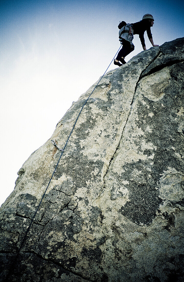 Rock climber, Joshua Tree National Park, CA Joshua Tree National Park, California, U.S.A.