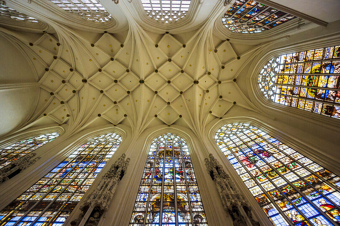 Gewölbe, Kathedrale St. Michael und St. Gudula, Brüssel, Belgien