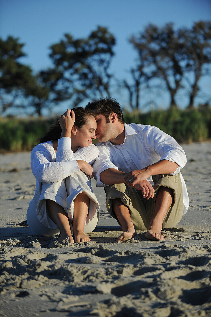 Maine Beach Couple, Scarborough, ME, USA