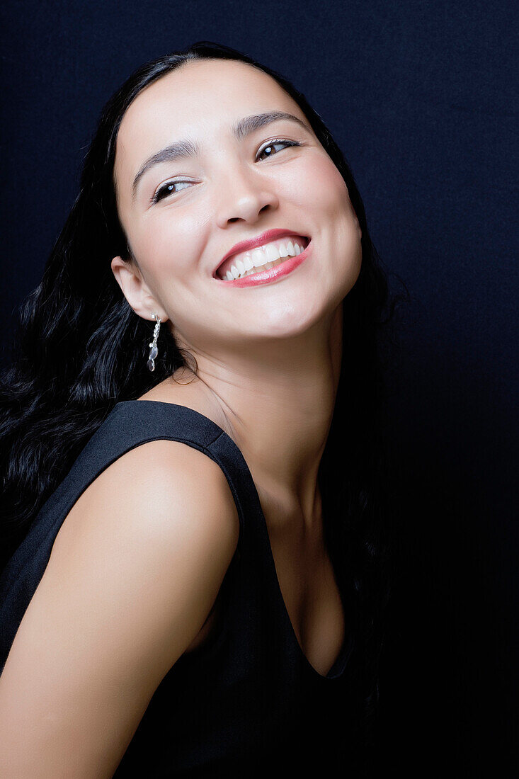 Glamorous, Hispanic woman smiling, Seattle, WA