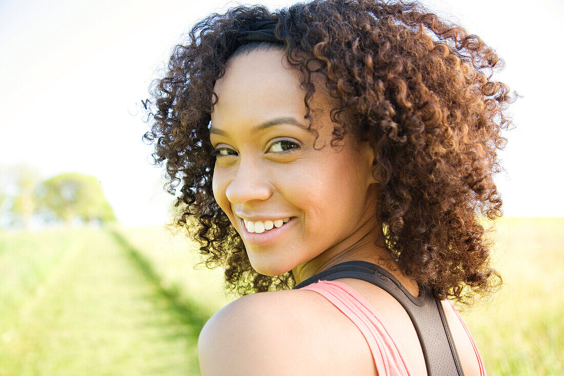 Smiling Hispanic woman, Hingham, Massachusetts, United States