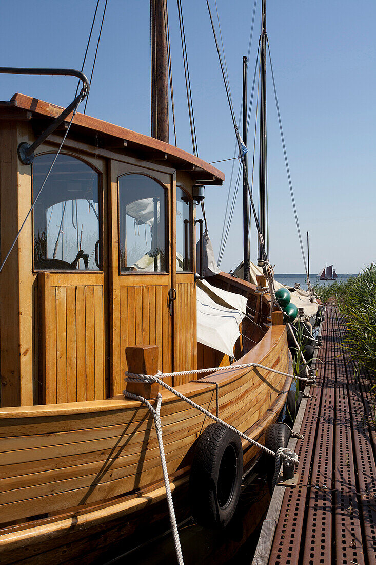 Fischkutter, Bodden, Wieck, Fischland-Darß-Zingst, Mecklenburg-Vorpommern, Deutschland