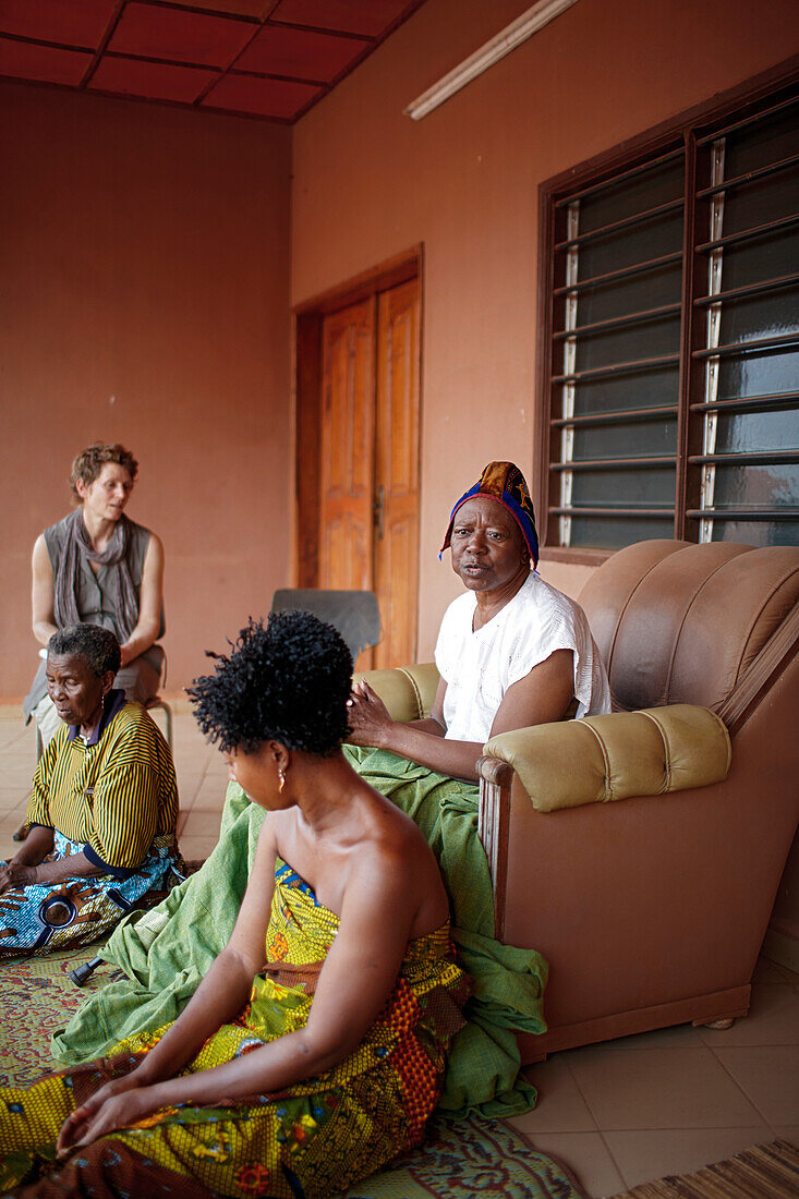 Audienz beim König Roi Gbehanzin von Abomey, Abomey, Zou, Benin