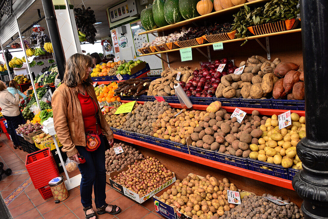 Gemüsestand, Mercado, Santa Cruz, Teneriffa, Kanarische Inseln, Spanien