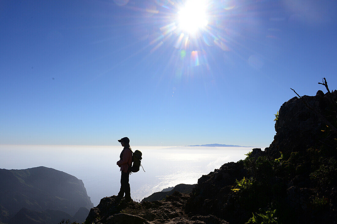 Hiking in Teno mountains, El Palmar, Tenerife, Canary Islands, Spain