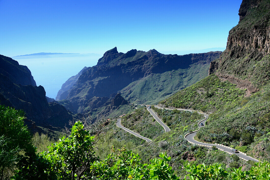 View over the Masca Gorge, Teno massif, Tenerife, Canary Islands, Spain