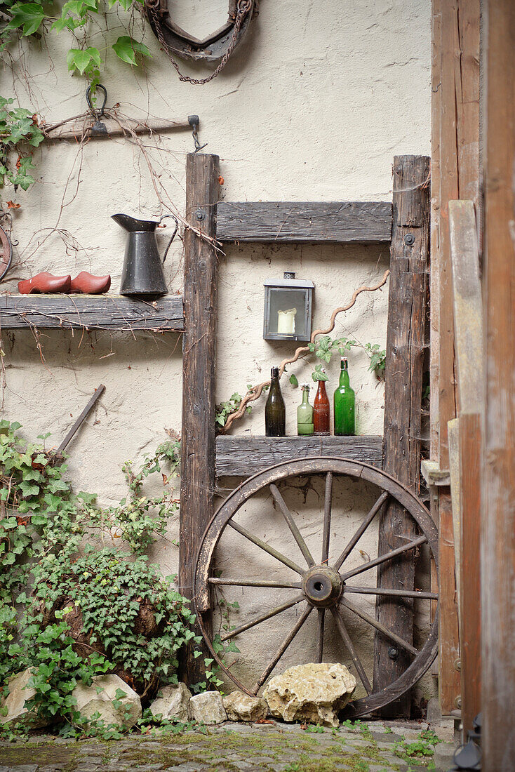 Decoration at house wall, Blaubeuren, Baden-Wuerttemberg, Germany