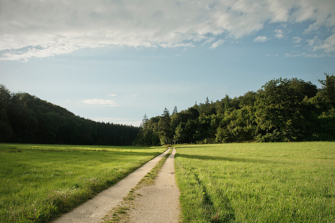 Hiking trail, Lonetal, Baden-Wuerttemberg, Germany