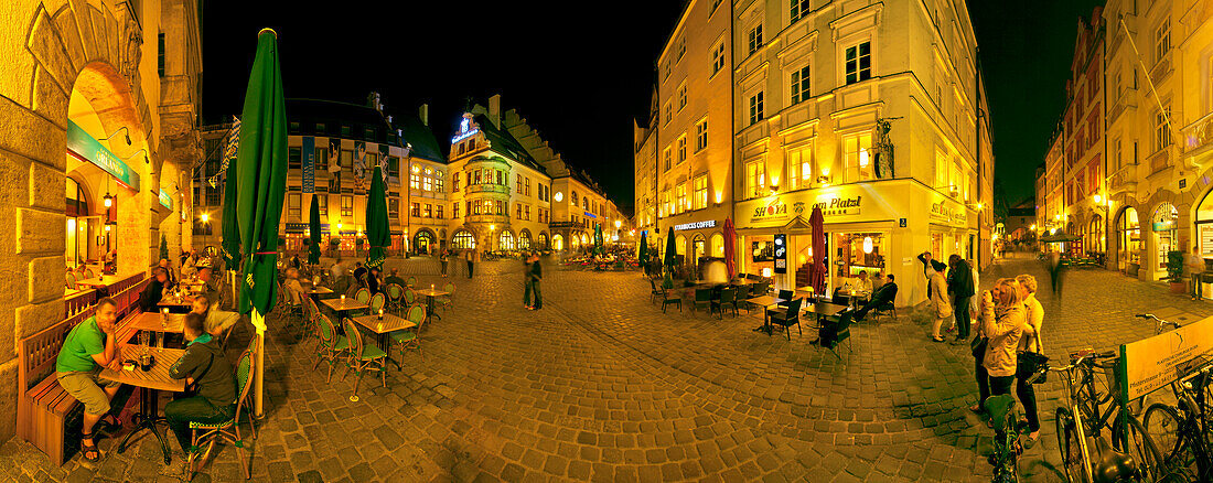 Hofbräuhaus bei Nacht, Platzl, München, Bayern, Deutschland