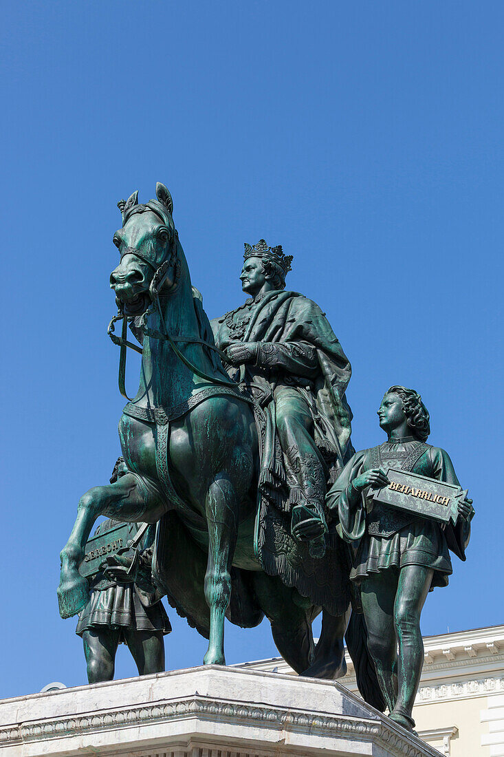 Equestrial monument Ludwig I, Ludwigsstrasse, Munich, Upper Bavaria, Bavaria, Germany
