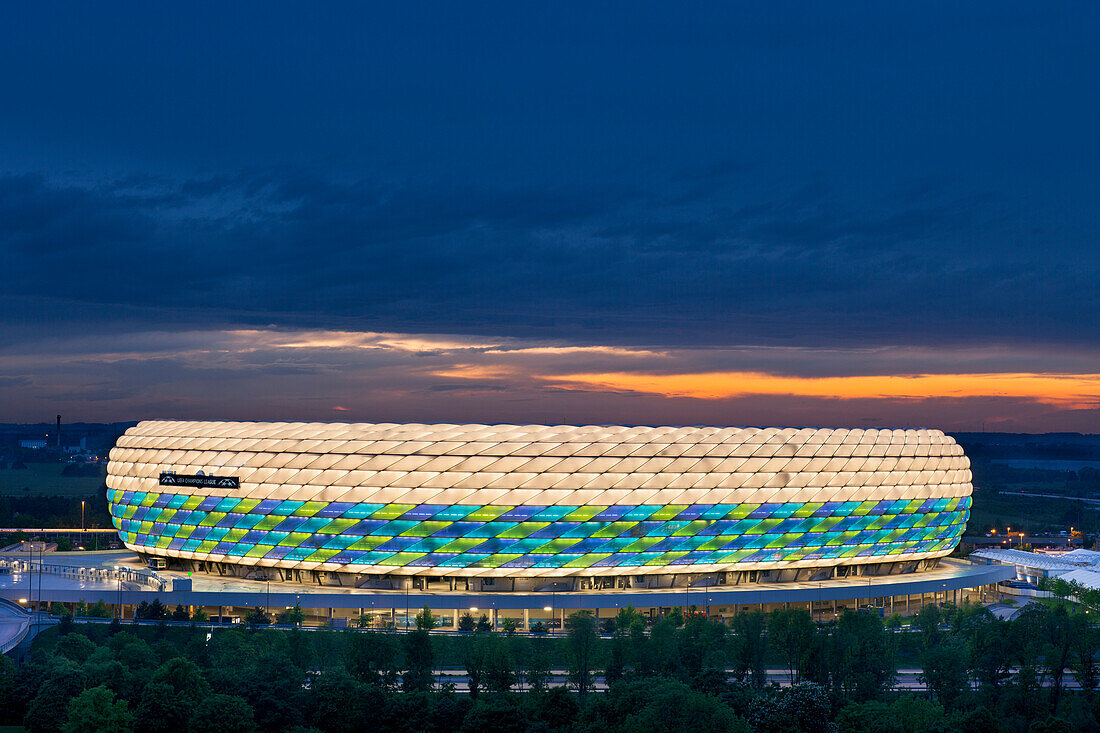 Allianz Arena during Champions League Final 2012, Munich, Upper Bavaria, Bavaria, Germany