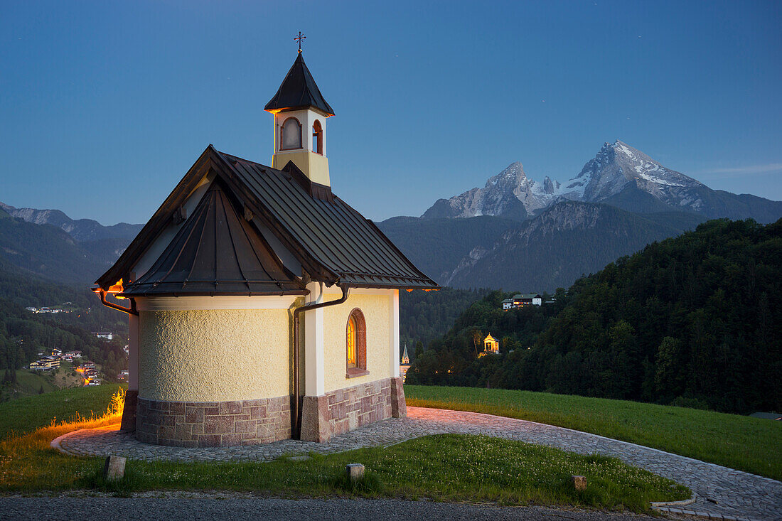 Chapel at Lockstein, Berchtesgaden, Watzmann, Berchtesgadener Land, Bavaria, Germany