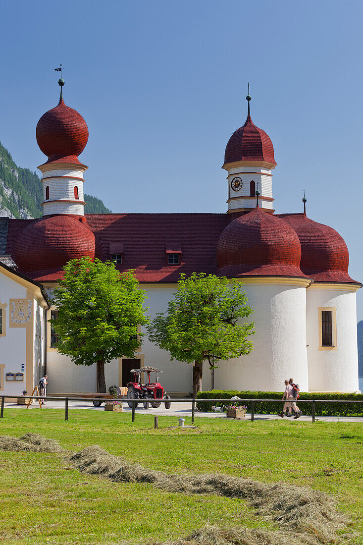 Kirche St. Bartholomä, Königssee, Nationalpark Berchtesgaden, Berchtesgadener Land, Bayern, Deutschland