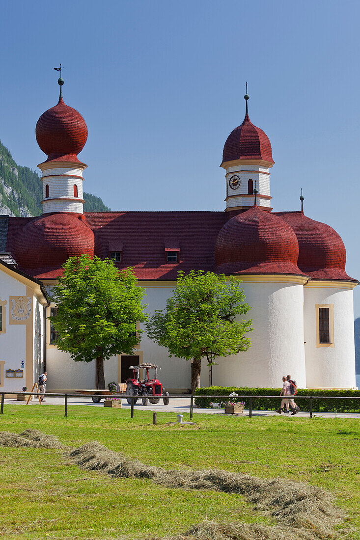 St. Bartholomae, Lake Koenigssee, Berchtesgaden National Park, Berchtesgadener Land, Bavaria, Germany