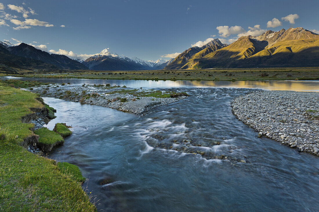 Aoraki, Tasman River, Mount Cook Nationalpark, Canterbury, Südinsel, Neuseeland