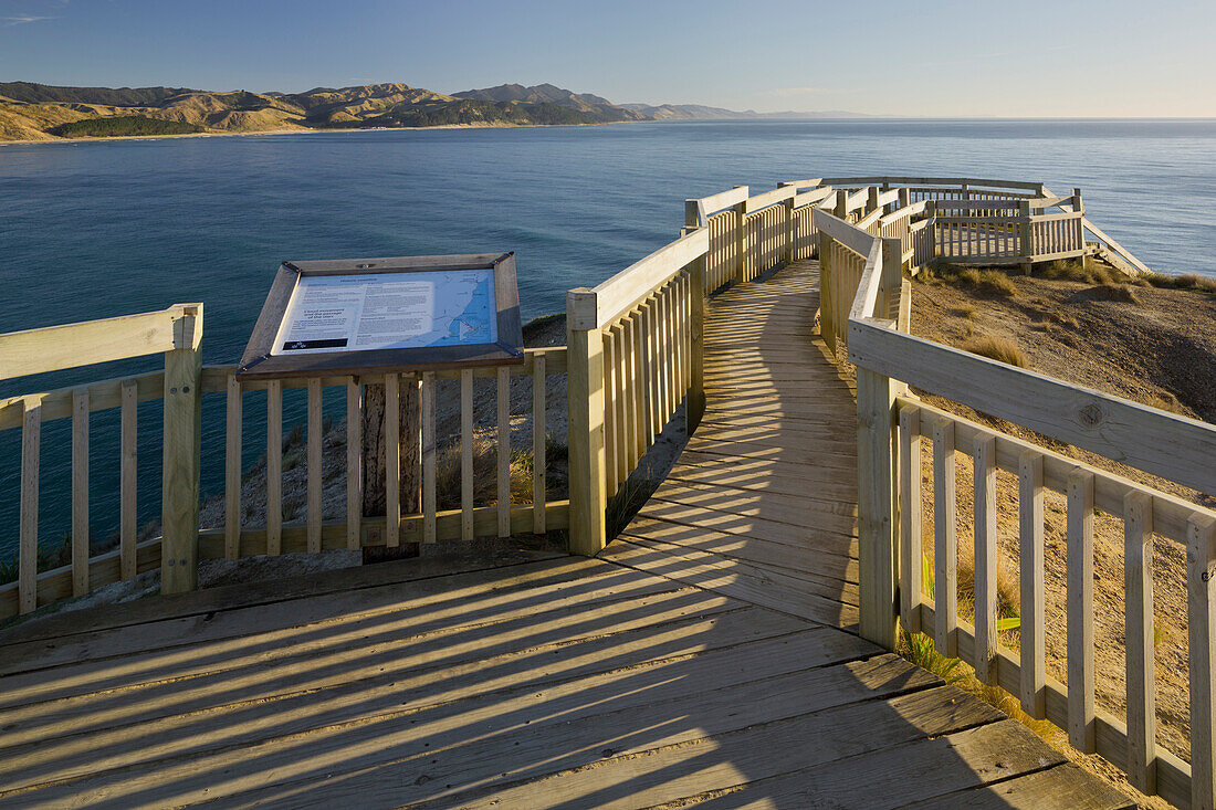 Observation point, Castle Point lighthouse, Wellington, North Island, New Zealand