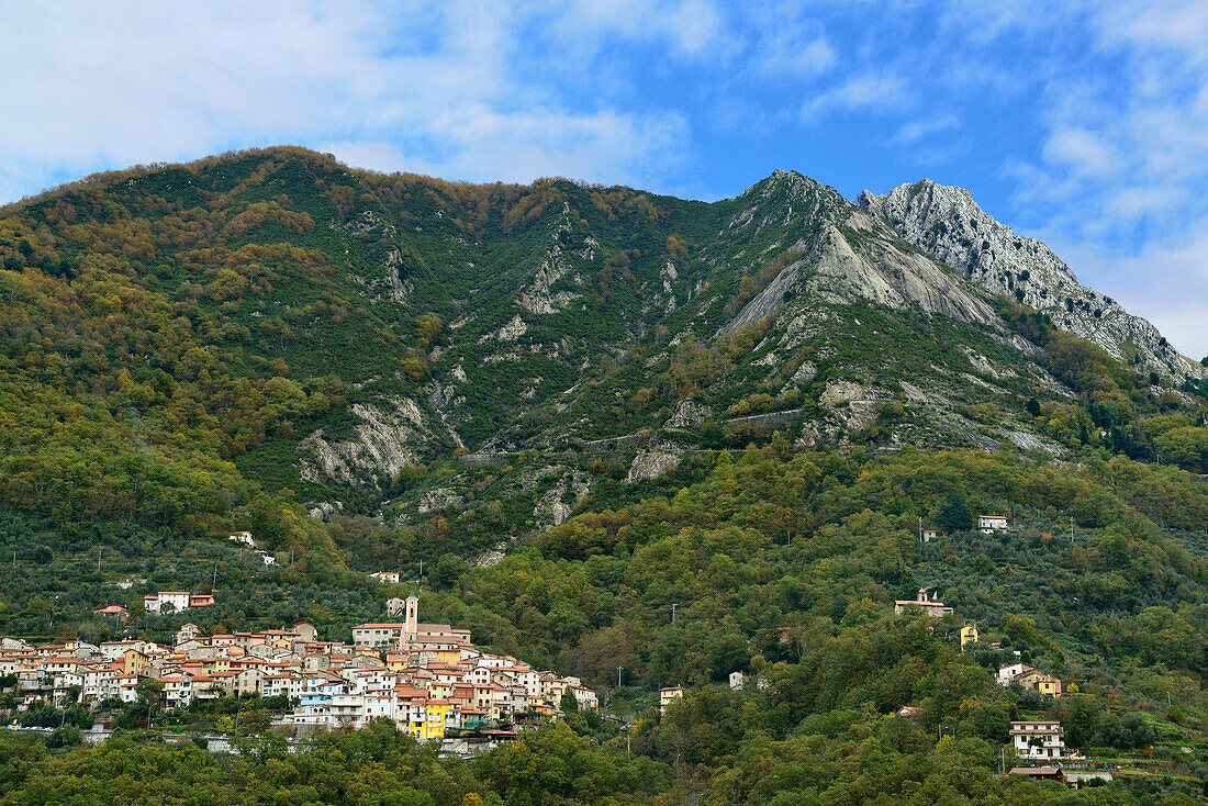 Mountain village, Antona, Apuan Alps, Tuskany, Italy